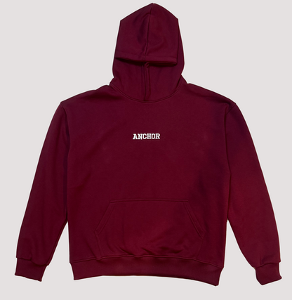 Hoodie bordô oversized